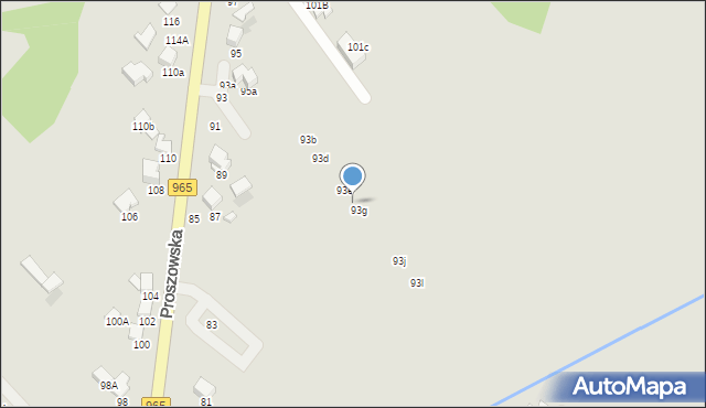 Bochnia, Proszowska, 93f, mapa Bochni