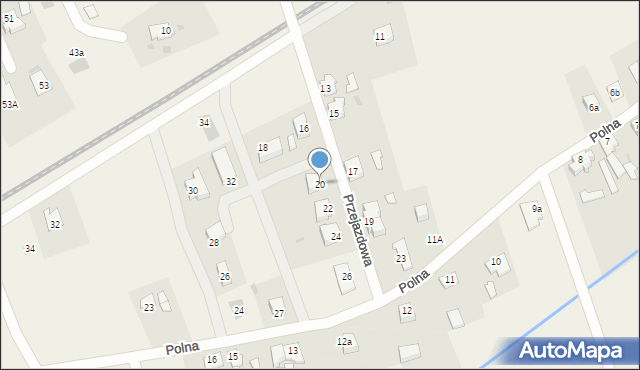 Bogdaniec, Przejazdowa, 20, mapa Bogdaniec