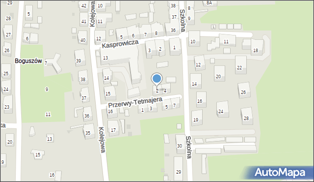 Boguszów-Gorce, Przerwy-Tetmajera Kazimierza, 2, mapa Boguszów-Gorce