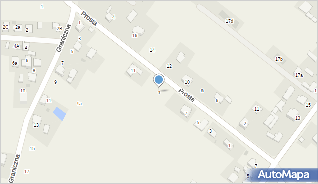 Bojszowy Nowe, Prosta, 9, mapa Bojszowy Nowe