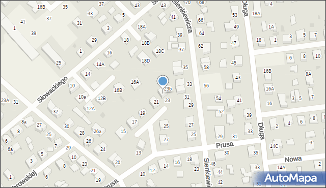 Bolszewo, Prusa Bolesława, 23a, mapa Bolszewo