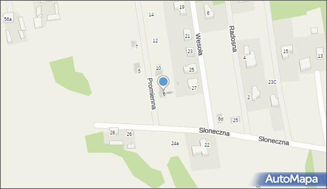 Borek, Promienna, 6, mapa Borek