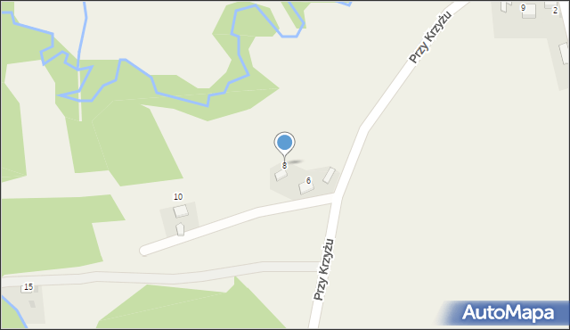 Brodła, Przy Krzyżu, 8, mapa Brodła