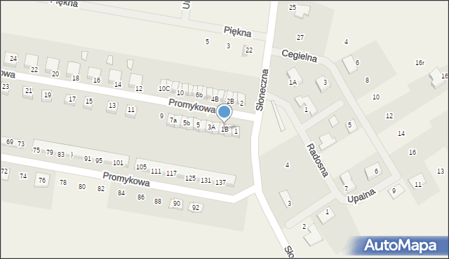 Brodowo, Promykowa, 1B, mapa Brodowo