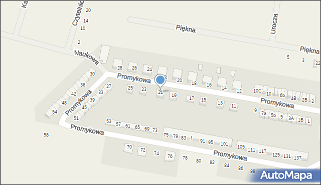 Brodowo, Promykowa, 21, mapa Brodowo