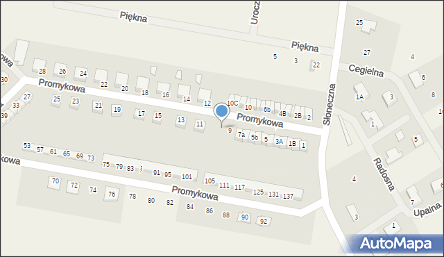 Brodowo, Promykowa, 9a, mapa Brodowo