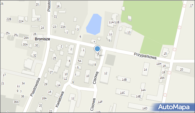 Bronisze, Przyparkowa, 4/6, mapa Bronisze