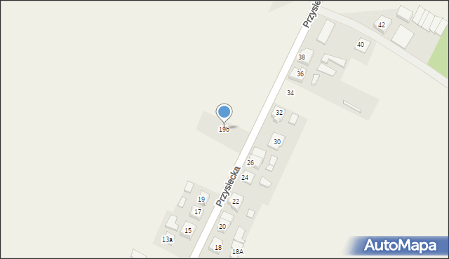 Bruszczewo, Przysiecka, 19b, mapa Bruszczewo
