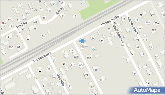 Brwinów, Pruszkowska, 20, mapa Brwinów