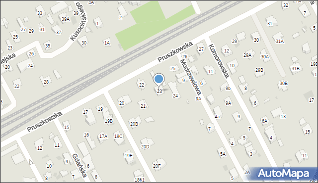 Brwinów, Pruszkowska, 23, mapa Brwinów