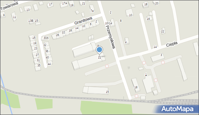 Brzesko, Przemysłowa, 11, mapa Brzesko