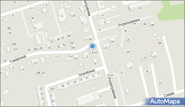 Brzesko, Przemysłowa, 7, mapa Brzesko