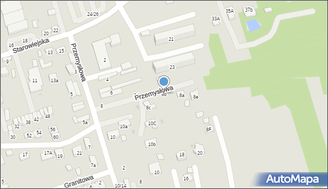 Brzesko, Przemysłowa, 8b, mapa Brzesko