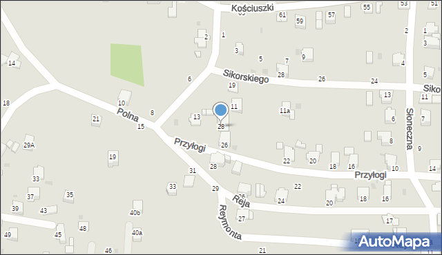 Brzeszcze, Przyłogi, 28, mapa Brzeszcze