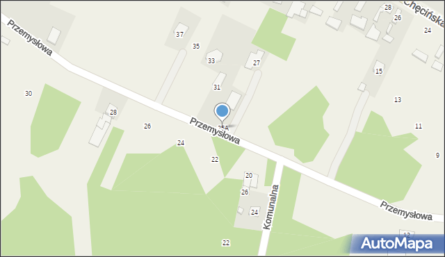 Brzeziny, Przemysłowa, 25A, mapa Brzeziny