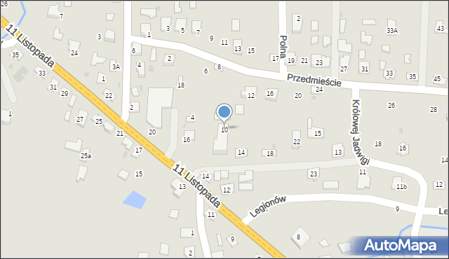 Brzostek, Przedmieście, 10, mapa Brzostek