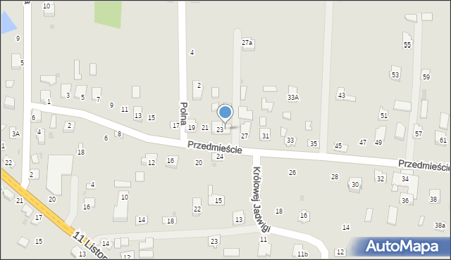 Brzostek, Przedmieście, 25, mapa Brzostek