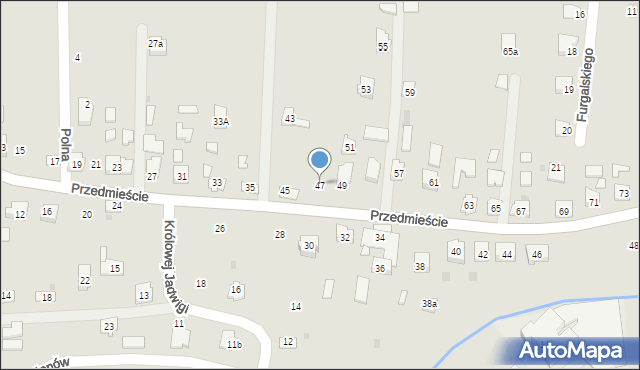 Brzostek, Przedmieście, 47, mapa Brzostek