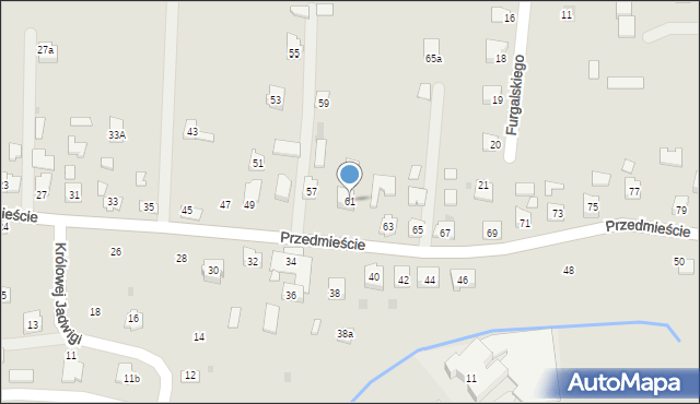 Brzostek, Przedmieście, 61, mapa Brzostek