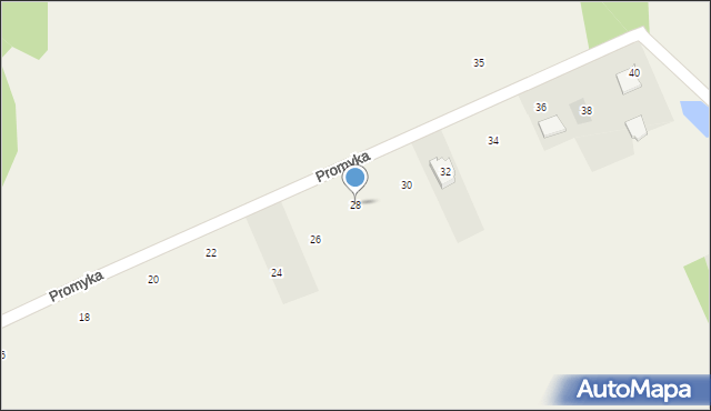Brzozówka, Promyka, 28, mapa Brzozówka