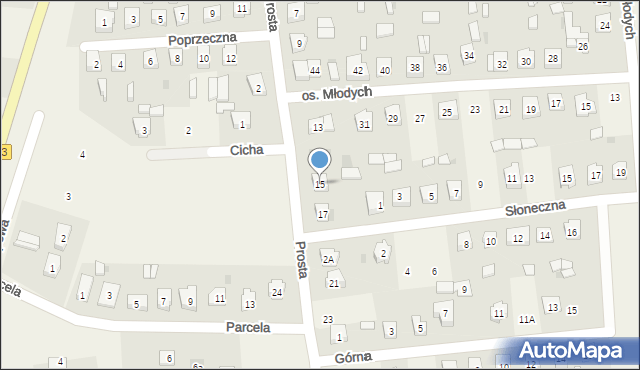 Buczek, Prosta, 15, mapa Buczek