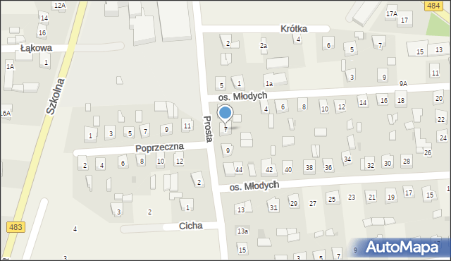 Buczek, Prosta, 7, mapa Buczek