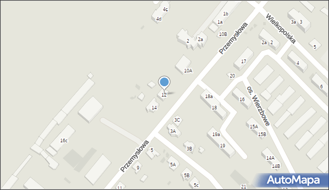 Budzyń, Przemysłowa, 12, mapa Budzyń