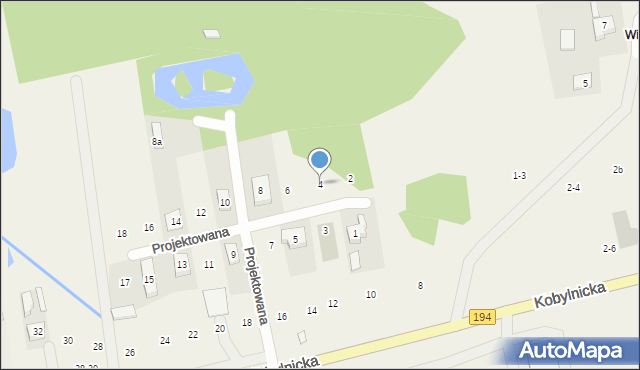 Bugaj, Projektowana, 4, mapa Bugaj