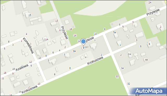 Bukowiec, Przylesie, 9, mapa Bukowiec