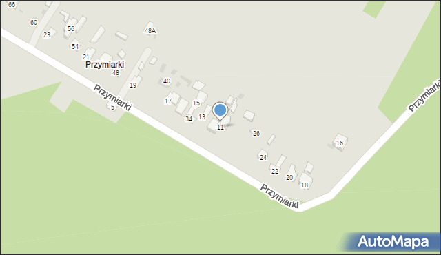 Bukowno, Przymiarki, 11, mapa Bukowno