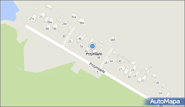 Bukowno, Przymiarki, 21a, mapa Bukowno