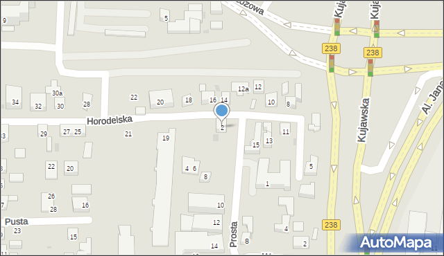 Bydgoszcz, Prosta, 2, mapa Bydgoszczy