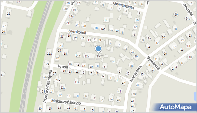 Bydgoszcz, Prusa Bolesława, 8a, mapa Bydgoszczy