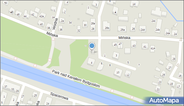 Bydgoszcz, Przy Parku, 2E, mapa Bydgoszczy