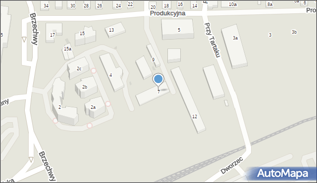 Bydgoszcz, Produkcyjna, 7, mapa Bydgoszczy