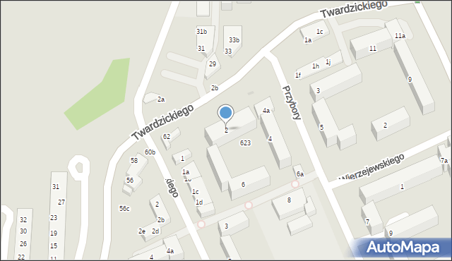 Bydgoszcz, Przybory Jeremiego, 2, mapa Bydgoszczy