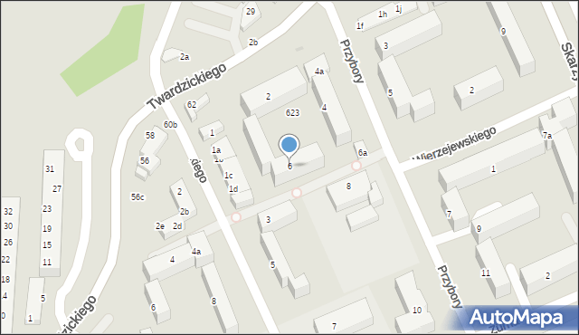 Bydgoszcz, Przybory Jeremiego, 6, mapa Bydgoszczy