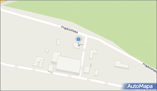 Bydgoszcz, Prądocińska, 28, mapa Bydgoszczy