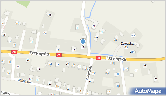 Bykowce, Przemyska, 17/1, mapa Bykowce