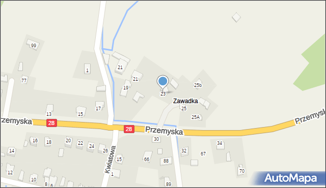 Bykowce, Przemyska, 23, mapa Bykowce