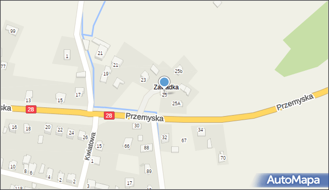 Bykowce, Przemyska, 25, mapa Bykowce