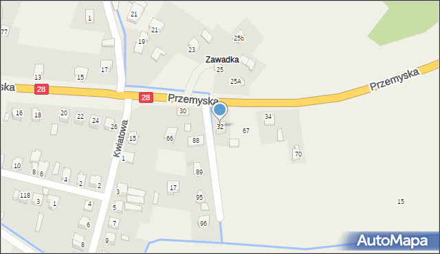 Bykowce, Przemyska, 32, mapa Bykowce