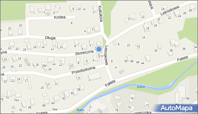 Bystra, Przedszkolna, 2, mapa Bystra