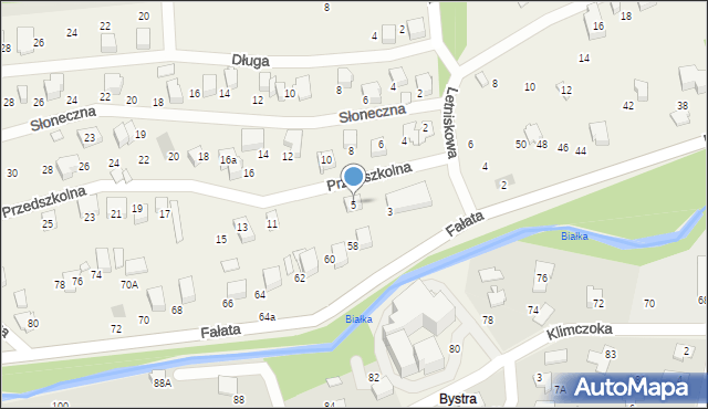 Bystra, Przedszkolna, 5, mapa Bystra