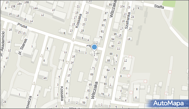 Bytom, Prusa Bolesława, 1, mapa Bytomia