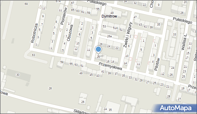 Bytom, Przemysłowa, 20, mapa Bytomia