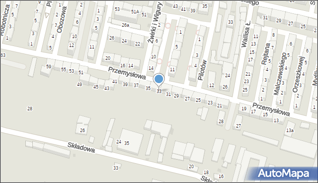 Bytom, Przemysłowa, 33, mapa Bytomia