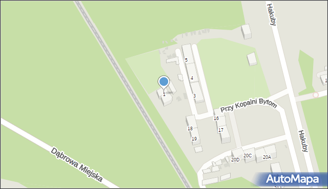 Bytom, Przy Kopalni Bytom, 1, mapa Bytomia