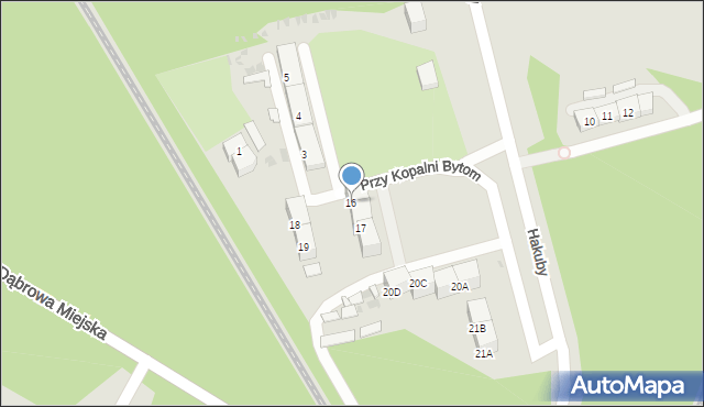 Bytom, Przy Kopalni Bytom, 16, mapa Bytomia