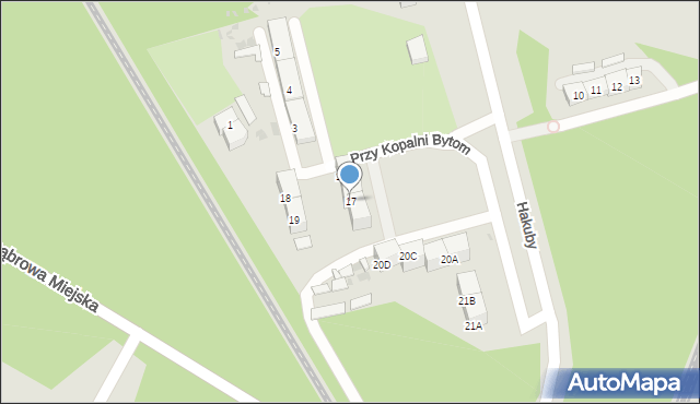 Bytom, Przy Kopalni Bytom, 17, mapa Bytomia